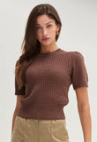 Espresso Netted Sweater Top