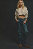 Free People Edie High Rise Tapered Jean Blue Echo