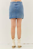 Washed Denim Mini Skirt