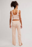Free People Fresh In Love Lounge Set Peach Combo