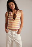 Free People Jamie Henley Stripe Butter Yellow Combo