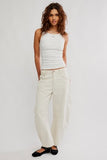 Free People Night Shine Tank Clean Ivory