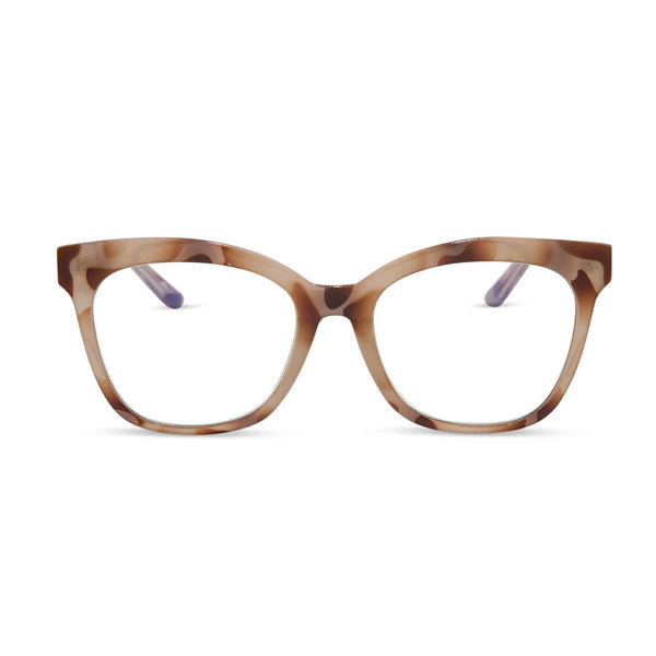 DIFF Willa Cream Tortoise Blue Light Readers 2.50