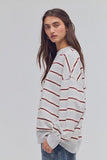 Free People Palm Spring Striped Washed Blue Combo
