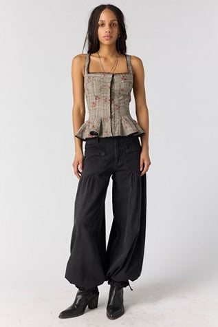 Free People Jolie Corset Black Combo