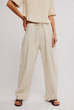 Free People Chamber Laid Back Pull on Pants Summer Sand