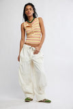 Free People Jamie Henley Stripe Butter Yellow Combo