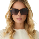 DIFF Lizzy Whiskey Crystal w/Brown Kombu Tips Polarized