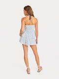 Tidepool Strapless Polka Dot Top White/Blue
