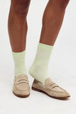 Free People Nordic Knit Sock Pack Lime Cream