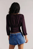 Free People Galivanting Skort Blue Rebel