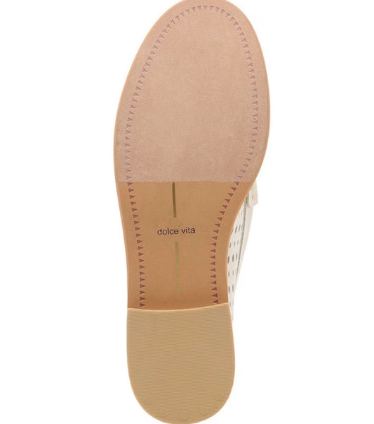 Dolce Vita Wonda Off White Perforated Leather