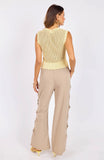 Dawn Sweater Tank Pale Yellow