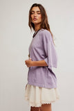 Free People WTF Perfect Oversized Tee Plum Ash