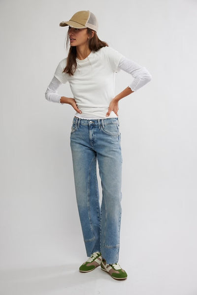 Free People Risk Taker Mid-Rise Straight Mantra