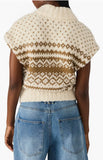 Steve Madden Paulie Sweater Vest Ivory Multi