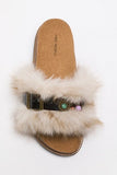 Free People Frankie Faux Fur Slide Oatmeal