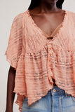 Free People In Your Dreams Lace Top Coral Kiss