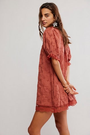 free people sunset mini dress Free People juno mini lace babydoll dress in canyon sunset