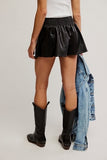 Free People Paradise Found Vegan Skort Black