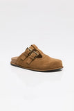 Free People Shoreditch Buckle Mule Camel Suede