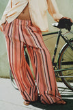 Free People Days End Solar Linen Stripe Soft Coral Combo