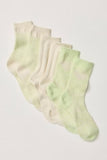 Free People Nordic Knit Sock Pack Lime Cream