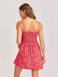 Red Multi Firecracker Mini Dress