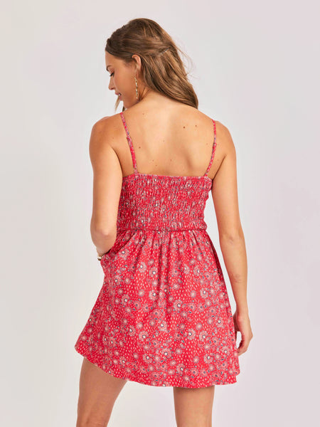 Red Multi Firecracker Mini Dress