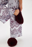 Free People Snowball Slipper Cabernet Faux Fur
