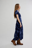 Free People Complete Me Midi Dress Navy Combo