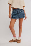 Free People Dream Weaver Cotton Micro Skirt Twinkling Twilight