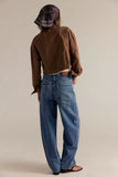 Free People Truro Baggy Puddle Jean Water Stoned Blue