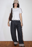 Light Grey Lace Trim Short Sleeve Top