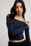Free People Round Two Off The Shoulder Black