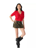 Steve Madden Janae Cardigan Dark Red