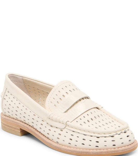 Dolce Vita Wonda Off White Perforated Leather