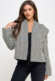 Black/White Herringbone Blazer