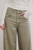 Free People Haven Mr Baggy Wide Leg Jean Seagrass
