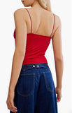 Free People My Way Triangle Cami Deep Cherry