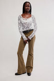 Free People Early Sunsets Layering Top Ivory