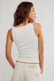 Free People Night Shine Tank Clean Ivory