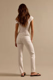 Free People Oracle Low Rise Slim Straight Optic White