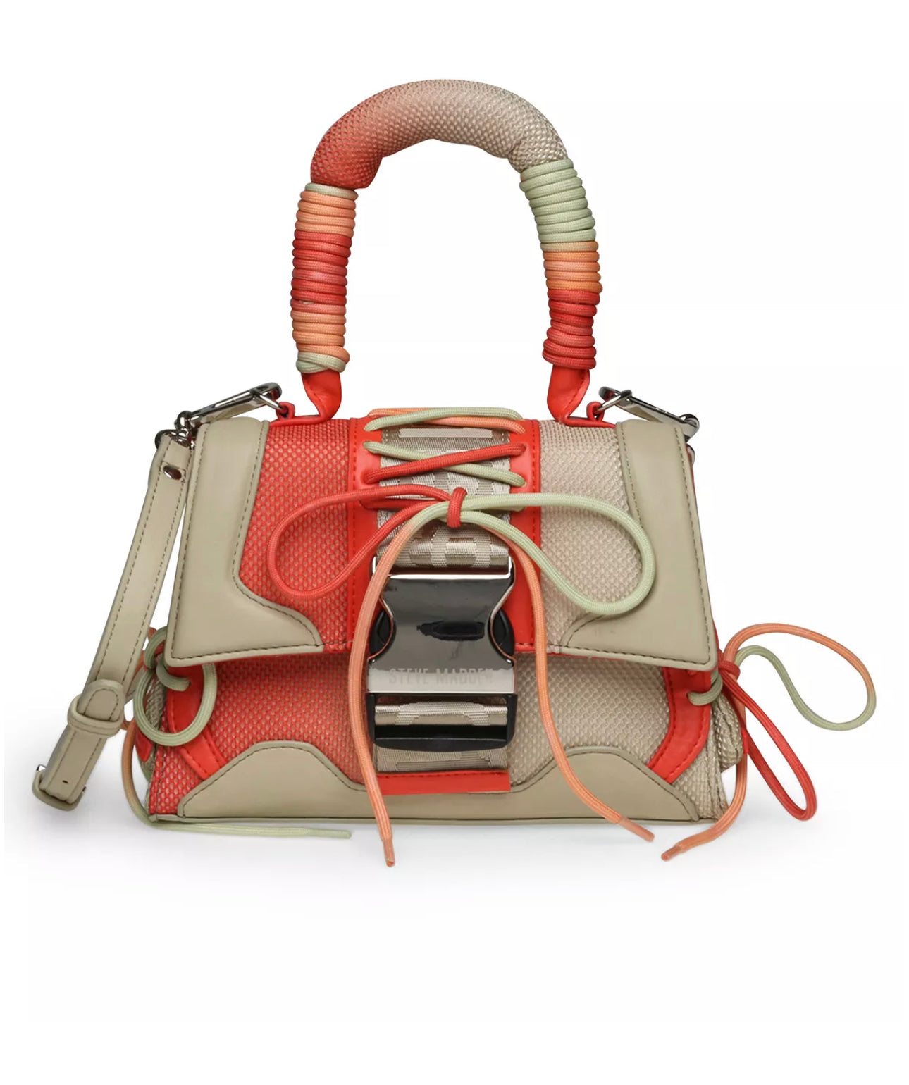 Buy Steve Madden Satchel Handbag (Fire Red Sffiano) (BDOMINAT) at Amazon.in