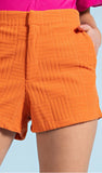 Orange High Waist Shorts