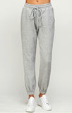 Grey Textured Jogger Pants