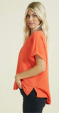 Orange Short Sleeve Top