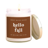 Hello Fall Soy Candle-Clear Jar 9oz