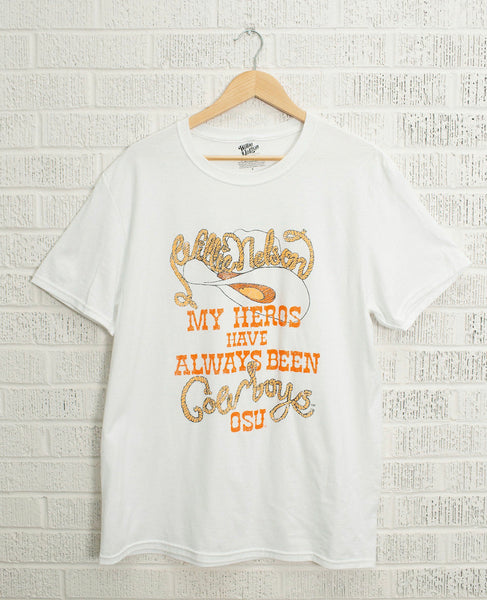 White Willie Nelson OSU Heroes Tee