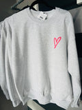 Love You More Crewneck Sweatshirt Ash